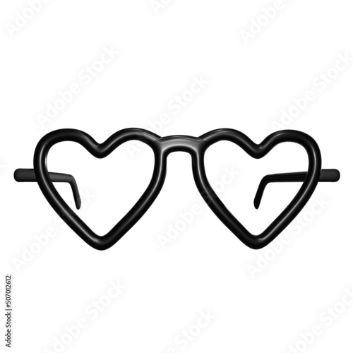 Love glasses with black frames