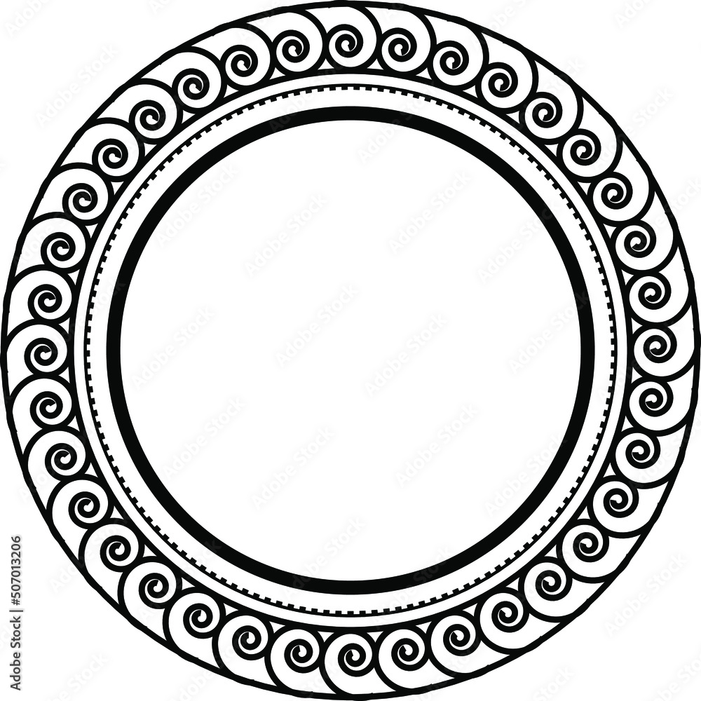 round frame with ornament round frame with ornament