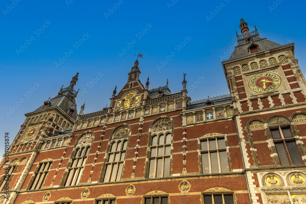 Amsterdam, Netherlands, May 2022. The facade of the Rijksmuseum in Amsterdam.