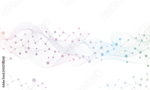 Background with molecular structure.