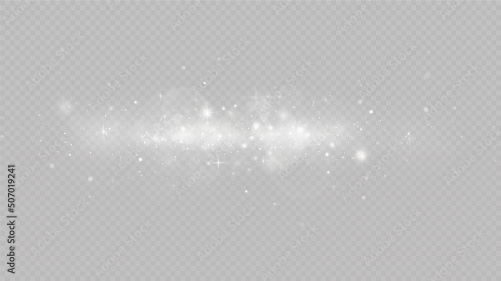 Glittering particles of fairy dust. dust particle sparkling glitter. background.Glowing light effect with glitter particles isolated. Glittering particles of fairy dust. dust particle sparkling glitter. background.Glowing light effect with glitter particles isolated.