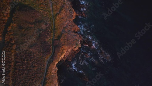 a drone shot of Brittany Bretagne - douarnenez finistère France