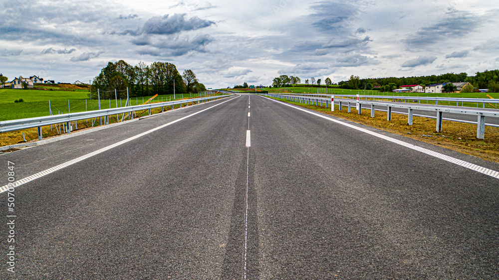 Fototapeta premium Droga, budowa drogi, droga ekspresowa