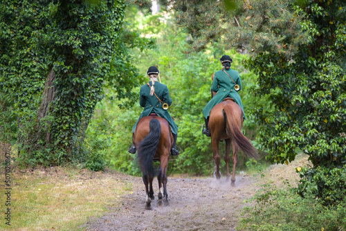 view of a rider during a hunt