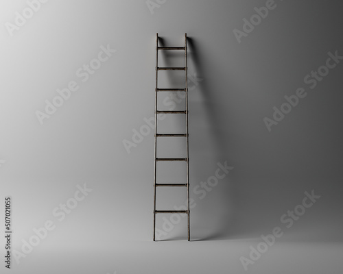 Step Ladder Leaning Against a Wall photo
