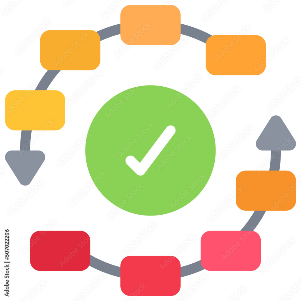Complete Agile Process Icon Complete Agile Process Icon
