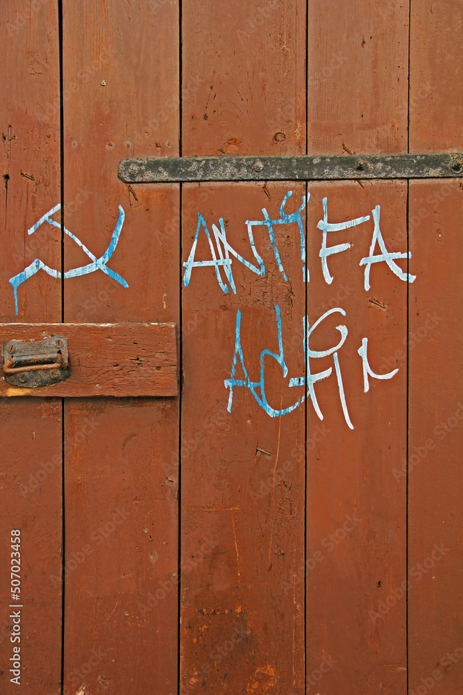 Antifa Schriftzug Stock Photo Adobe Stock