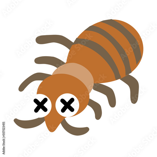 トコジラミのポップなフラットイラスト