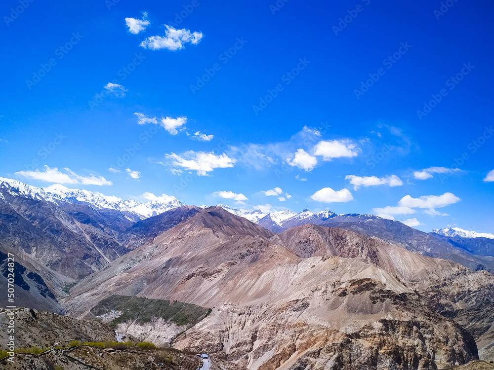 Summer landscape of mountains of India