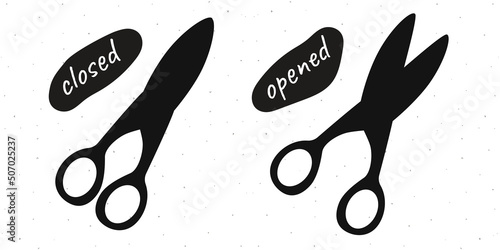 Vector hand drawn silhouette illustration