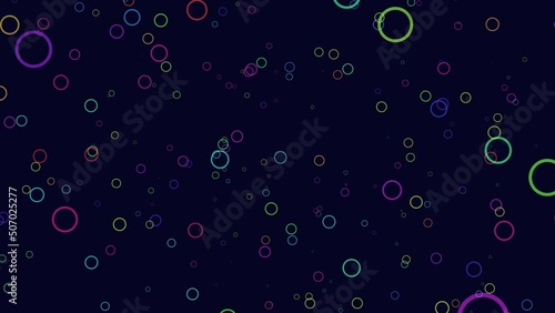 Wallpaper Mural Fly rainbow rings in dark galaxy, abstract corporate, business and futuristic style background Torontodigital.ca