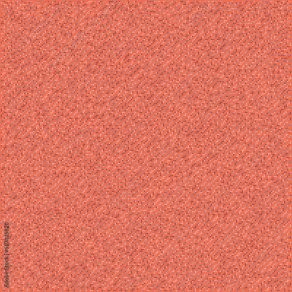 Fototapeta premium Rule 43 Elementary cellular automaton random seed sample implementation illustration