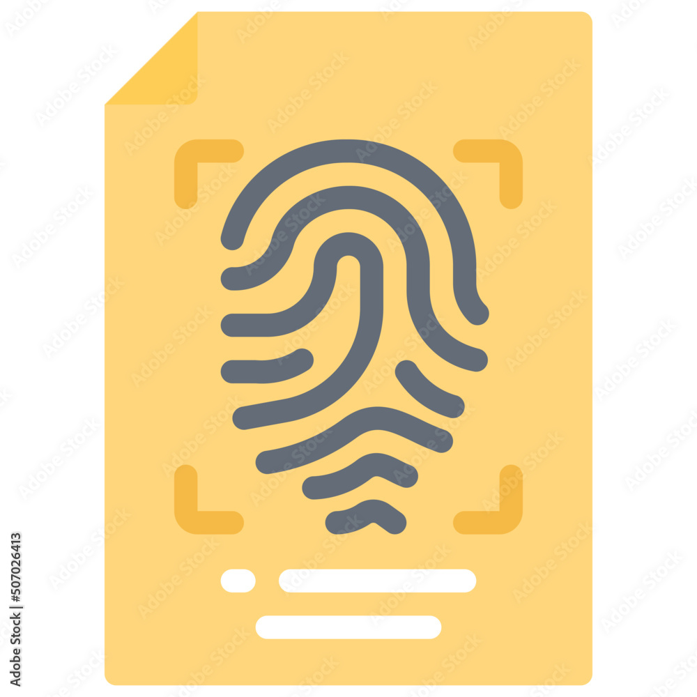 Obraz premium Finger Print Records Icon