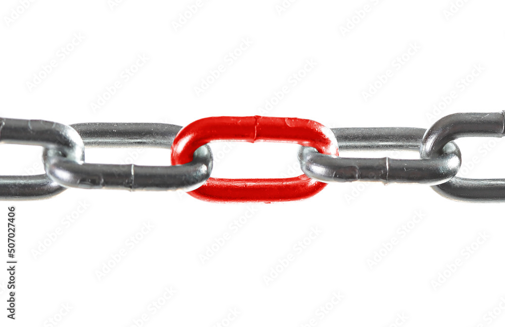 Obraz premium Chain isolated against white background