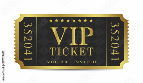 VIP ticket, premium coupon. vector image.