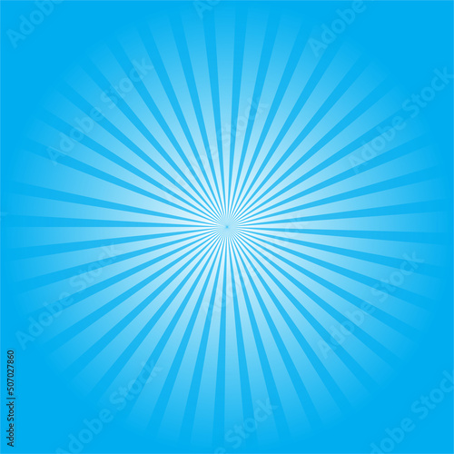 Sunburst blue abstract vintage background