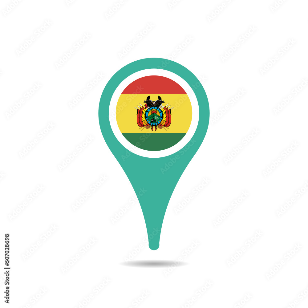 Colour icon for Bolivia Flag Map Colour icon for Bolivia Flag Map