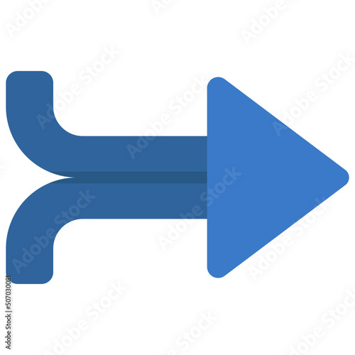 Split Pipes Arrow Icon