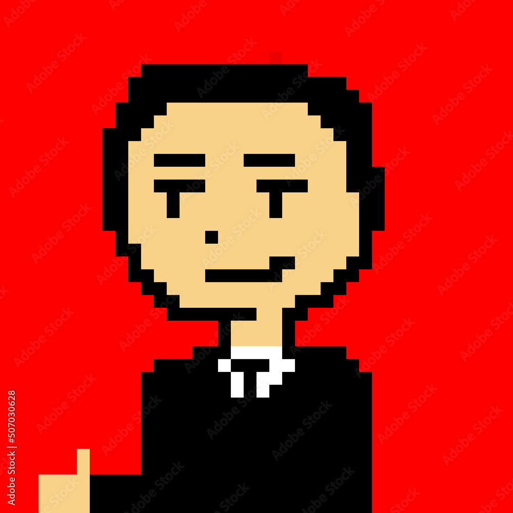 Obraz premium Bisiness man Pixels