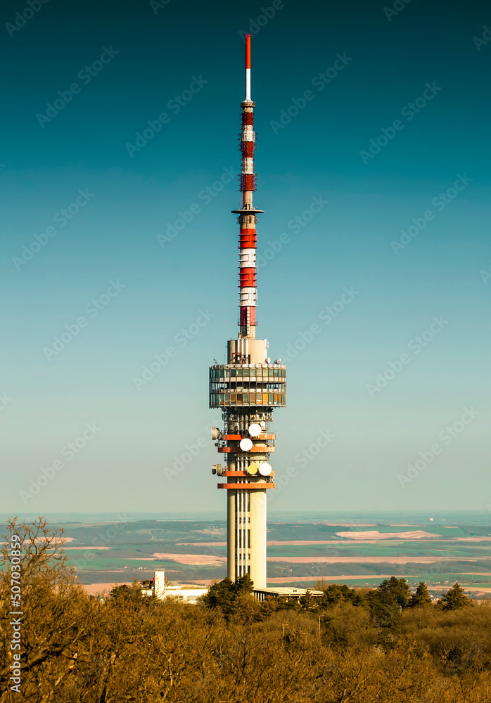 Obraz premium TV tower on Mecsek hill Pecs, Hungary