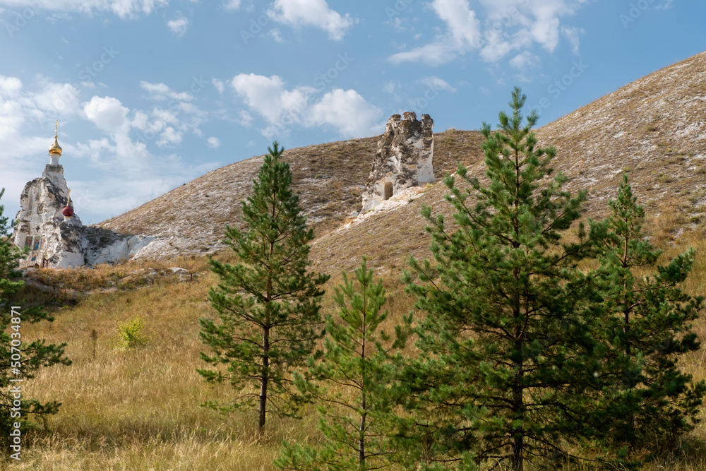Cretaceous outcrops Diva in the Kostomarovsky Spassky Monastery