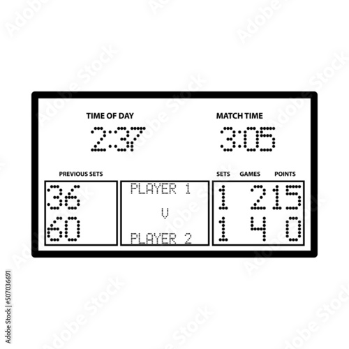 Tennis Scoreboard Icon