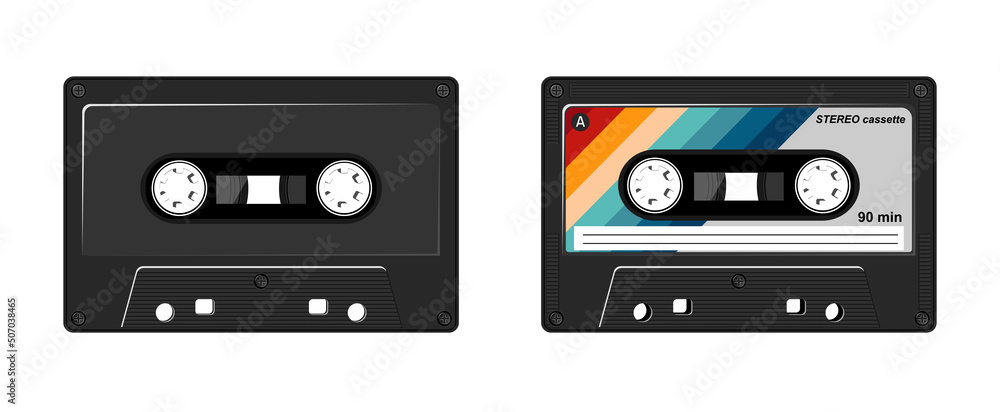 cassette audio pour enregistrement à domicile. technologie des années 90. cassette  audio vintage 5576763 Photo de stock chez Vecteezy