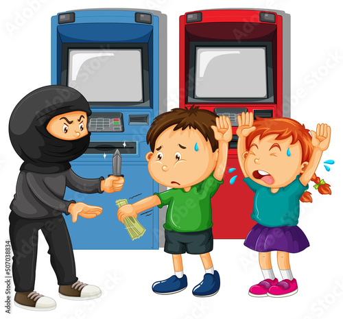 Thief threatening kids for money