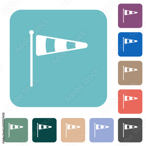 Windsock indicator solid rounded square flat icons