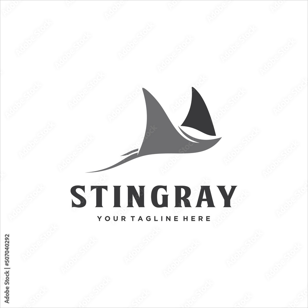 Sting Ray Logo Design Vector Image