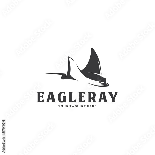 Eagle Ray Logo Design Vector Image