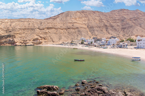 Muscat, Oman - surrounded by the green waters of the arabic sea, Oman displays dozens of wonderful seaside villages, many of them inhabited mostly by fisherman  photo
