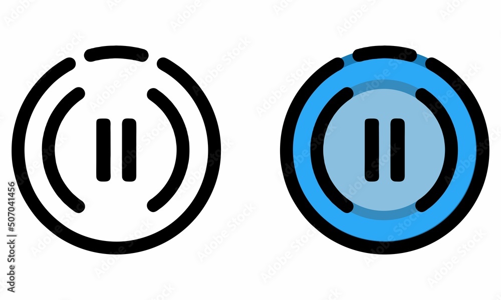Illustration Vector Graphic of audio, sound, music pause icon Illustration Vector Graphic of audio, sound, music pause icon