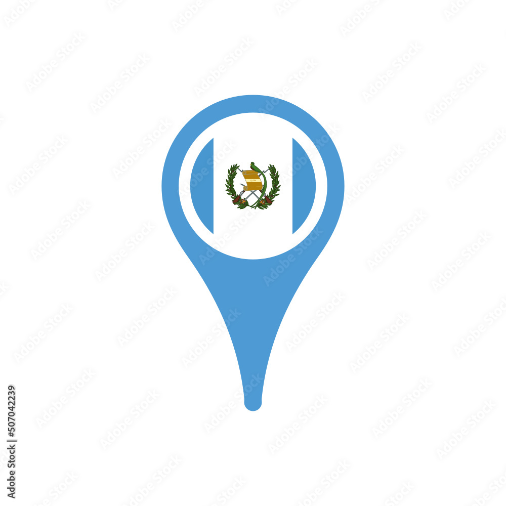 Colour icon for Guatemala Flag Map Colour icon for Guatemala Flag Map
