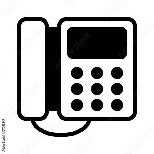 reception bell icon with solid line style. Suitable for website design, logo, app and UI. Based on the size of the icon in general, so it can be reduced.