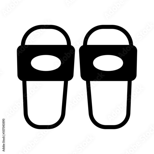 slippers icon with solid line style. Suitable for website design, logo, app and UI. Based on the size of the icon in general, so it can be reduced.