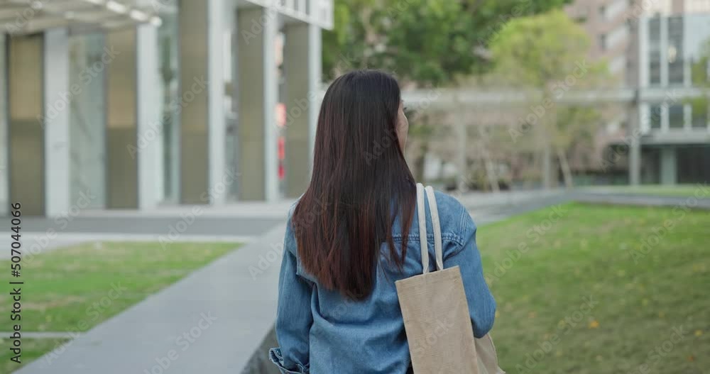 Woman walk in the street Woman walk in the street