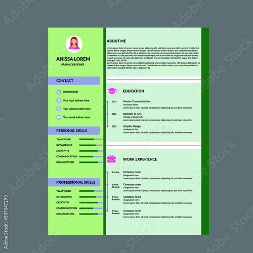 Resume or CV design