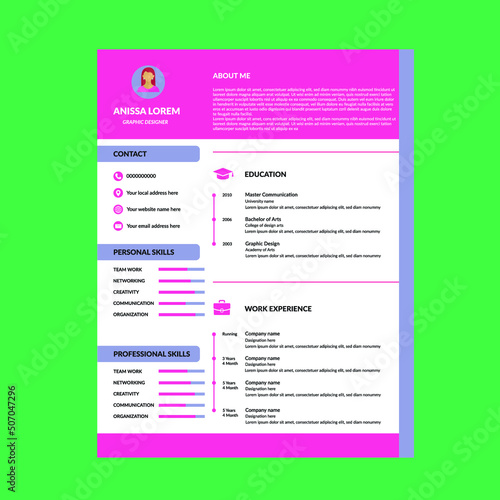 Resume or CV design