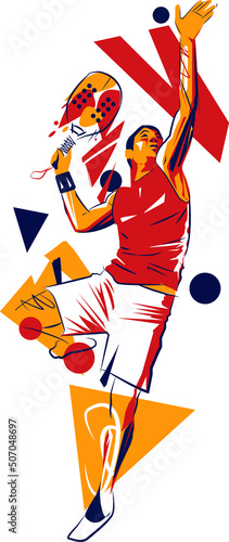 Beach Tennis Vector Serve Padel Tennis