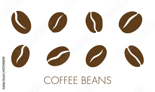 Coffee bean collection vector icons