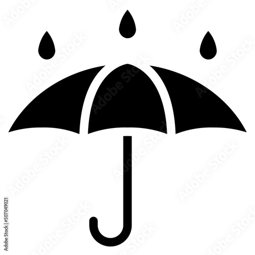 Raining On Umbrella Icon
