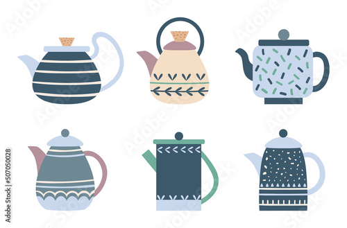 Ceramic kitchen teacup collection patterned, kitchen utensils