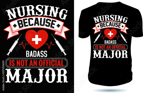 Nurse T-Shirts Design, T-shirt design with typography, t-shirt design vector for print, Design - 2 photo