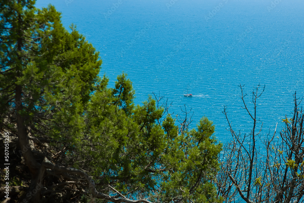 Yalta, Crimean Peninsula. sea, Against the backdrop of the Black Sea