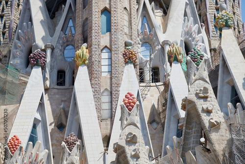 Εκτύπωση καμβά Vista de detalle de la Sagrada Família de Barcelona