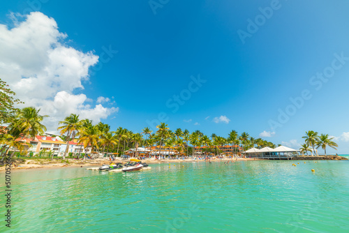 Turquoise water and blue sky in Bas du Fort beach in Guadeloupe © Gabriele Maltinti