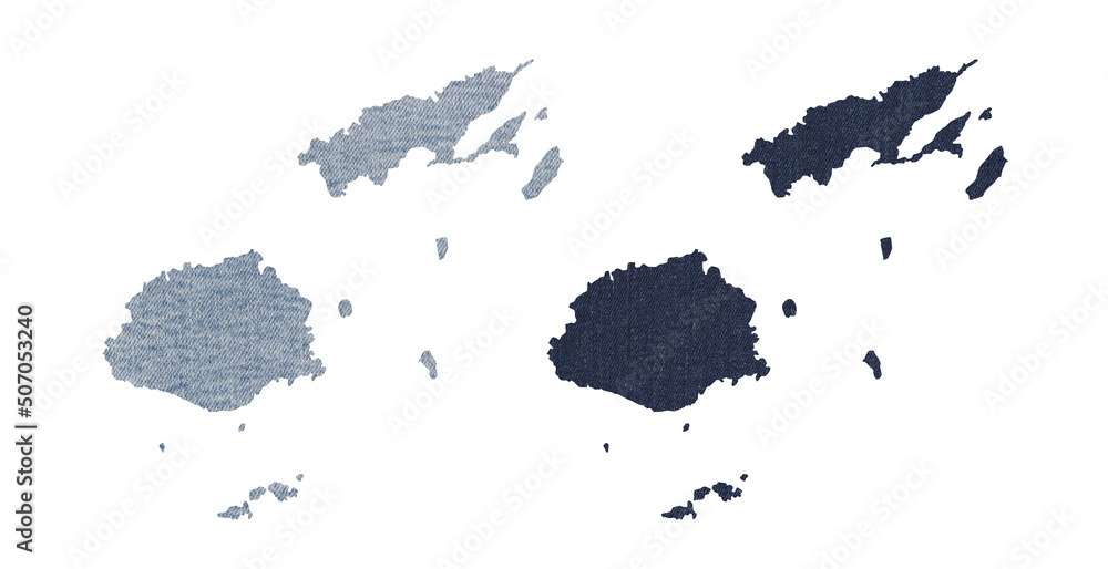 Political divisions. Patriotic sublimation denim textured backgrounds set on white. Fiji