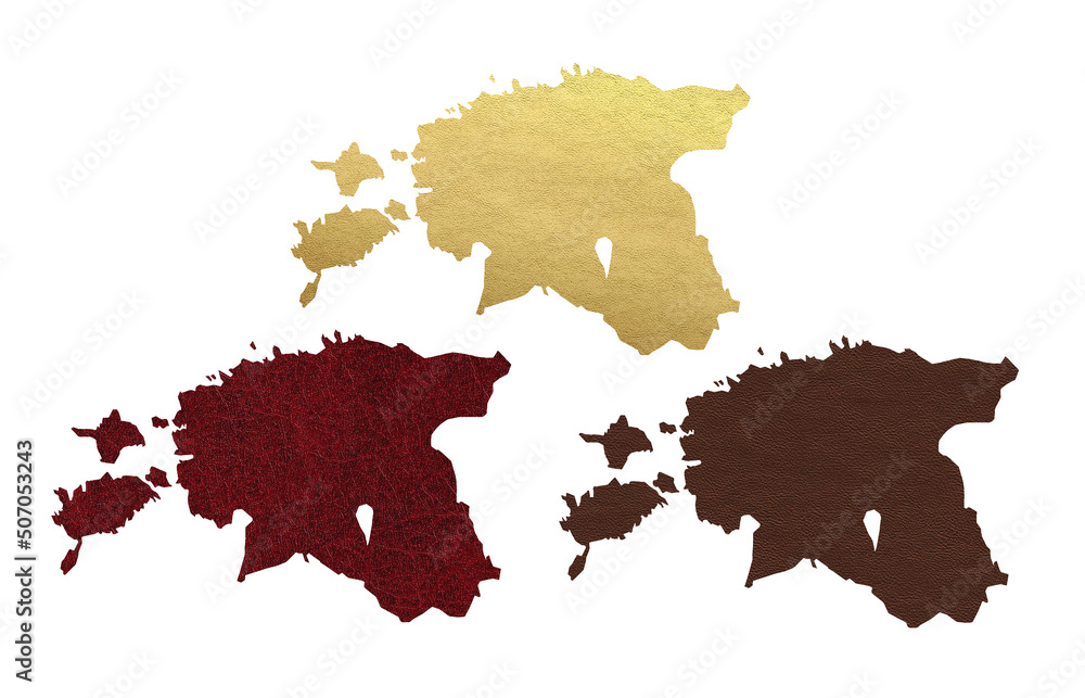 Political divisions. Patriotic sublimation leather textured backgrounds set on white. Estonia