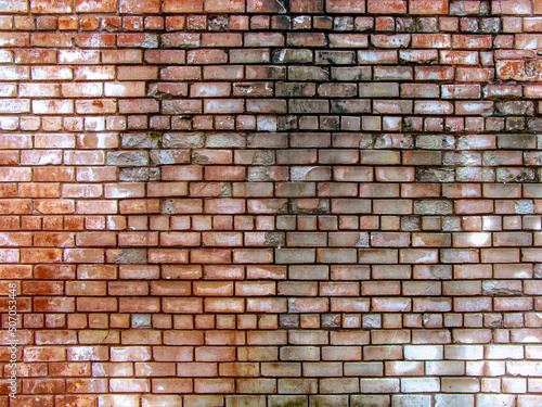 Old wall with red bricks